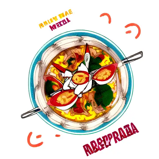 rabbit skate paella tattoo design idea
