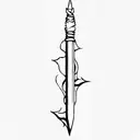 a shaman's wand tattoo design idea