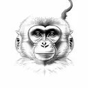 monkey on a Porsche tattoo design idea