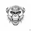 monkey on a Porsche tattoo design idea