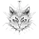 Cat-demon tattoo design idea