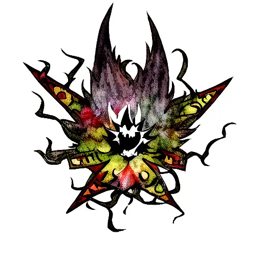 black clover, anime series, asta in devil form tattoo design idea