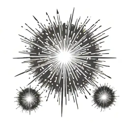 fireworks exploding tattoo design idea