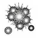 fireworks exploding tattoo design idea