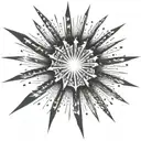 fireworks exploding tattoo design idea