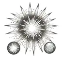 fireworks exploding tattoo design idea