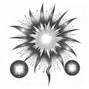 fireworks exploding tattoo design idea