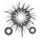 fireworks exploding tattoo design idea