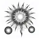 fireworks exploding tattoo design idea