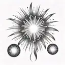 fireworks exploding tattoo design idea