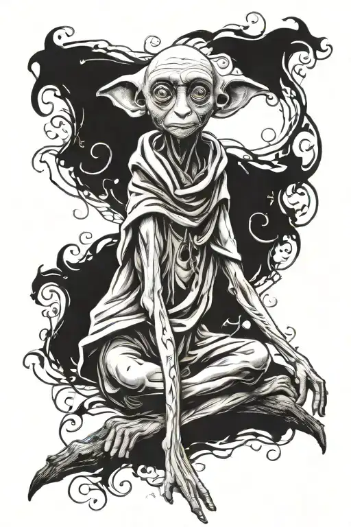 Dobby the free elf tattoo design idea