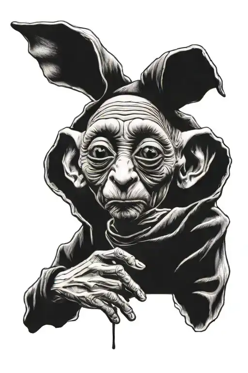 Dobby snapping his fingers tattoo design idea