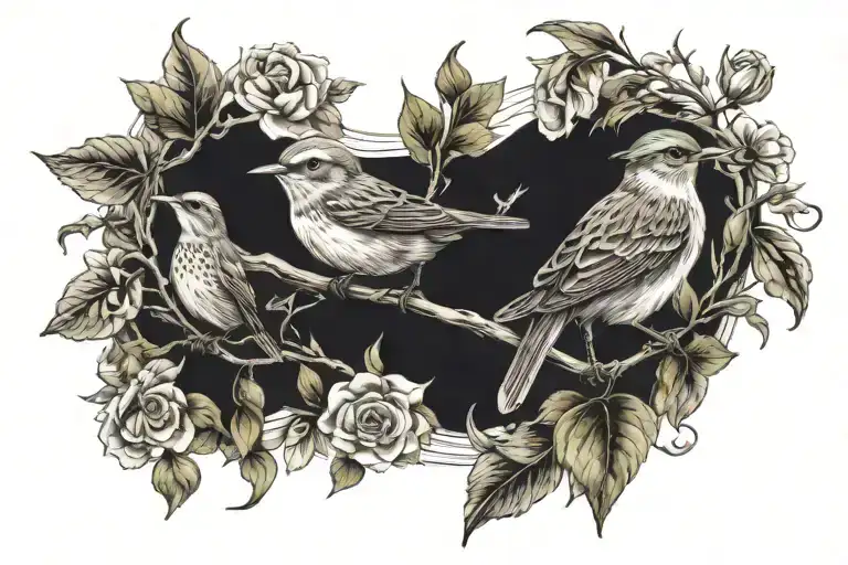 Lark tattoo design idea