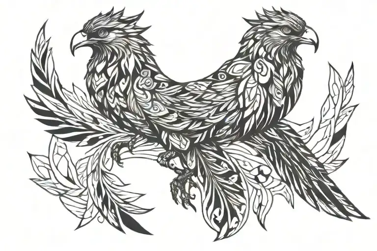 Phoenix tattoo design idea