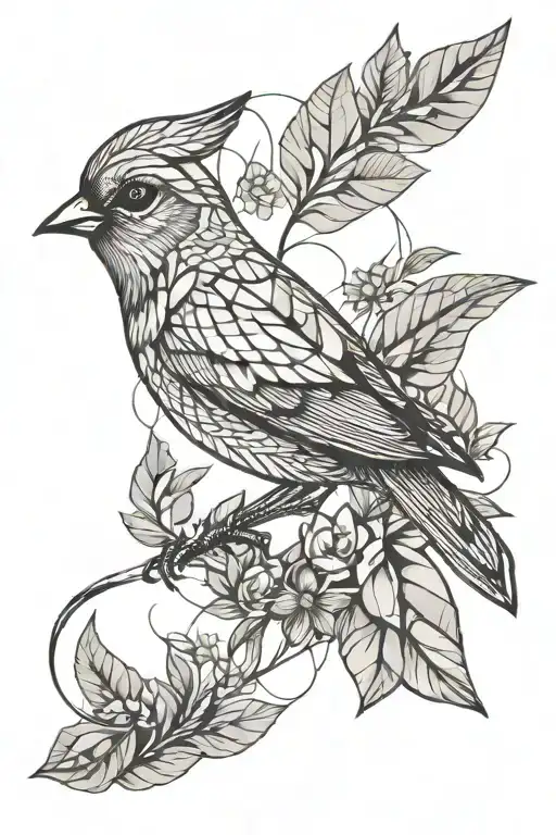 Lark tattoo design idea