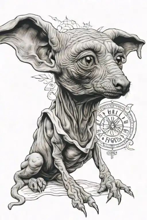 Dobby Harry Potter tattoo design idea