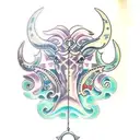 taurus libra and pisces tattoo design idea