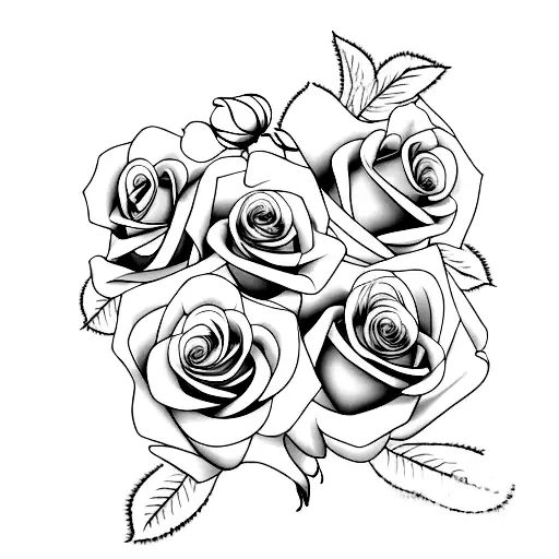 Rose And the Name Hope  tattoo design idea