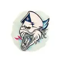 Frightened Tengu tattoo design idea