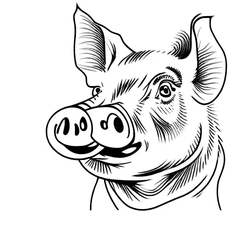 pig tattoo design idea