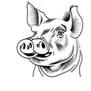 pig tattoo design idea
