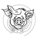 pig tattoo design idea