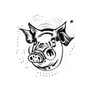pig tattoo design idea