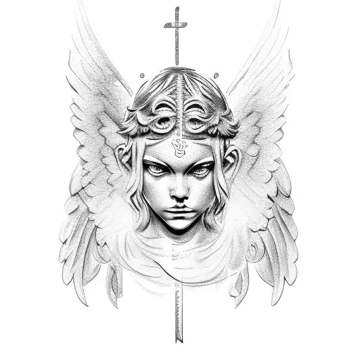 angel, money, Greek gods tattoo design idea