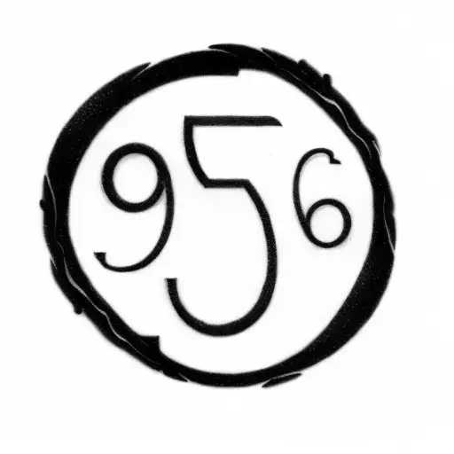 the number 956 but also works reversed tattoo design idea