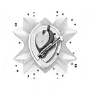 A target with bullet holes forming the shape of a heart, symbolizing the client's passion for competition shooting tattoo design idea