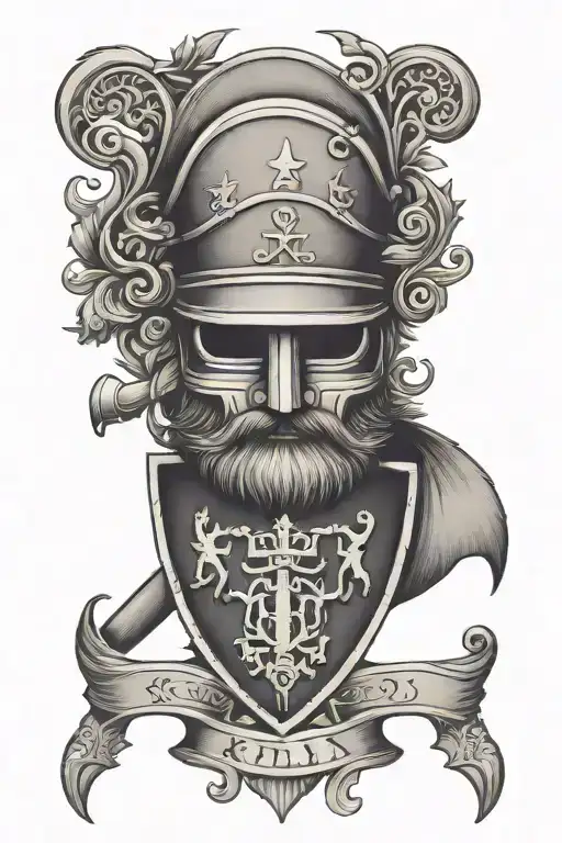 ned kelly coat of arms tattoo design idea