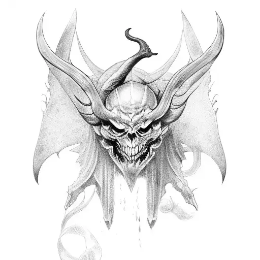 devil wings tattoo design idea