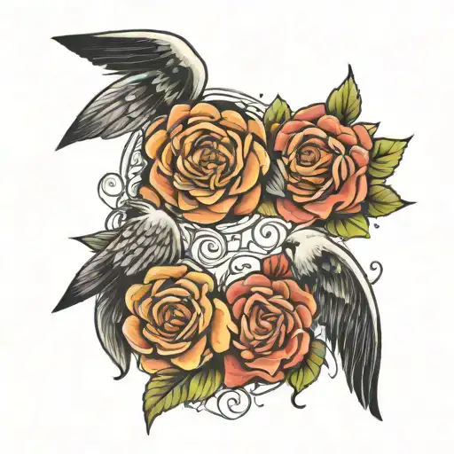 my 3 angels halos small size to fit tattoo design idea