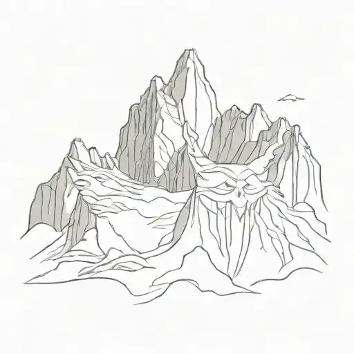 Odin and Frigg standing together tattoo design idea