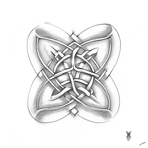 celtic knot father daughter tattoo design idea