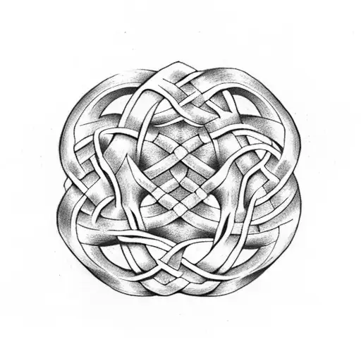 celtic knot father daughter tattoo design idea