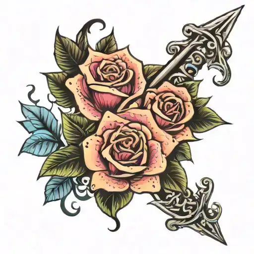 writing strong & loyal tattoo design idea