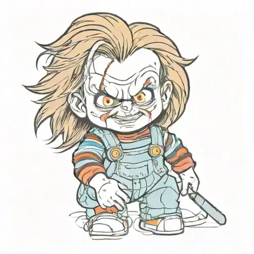 chucky tattoo design idea