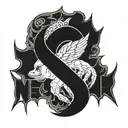 Never give up tattoo design idea