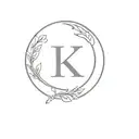 crest moon with a letter k initial in the middle tattoo design idea