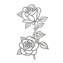rose and pebble tattoo design idea