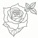 rose and pebble tattoo design idea
