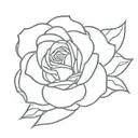 rose and pebble tattoo design idea