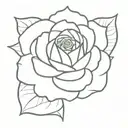 rose and pebble tattoo design idea