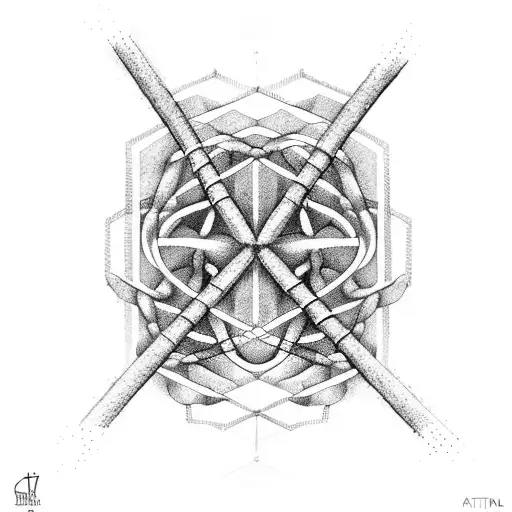 dna helix biology tattoo design idea