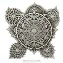 Aztec calendar tattoo design idea