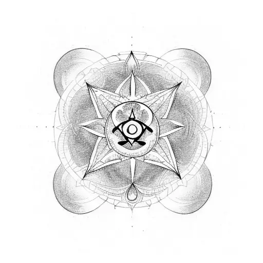 seven chakras aligned tattoo design idea