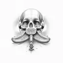 hear see speak no evil sculls tattoo design idea