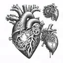 mechanical heart tattoo design idea