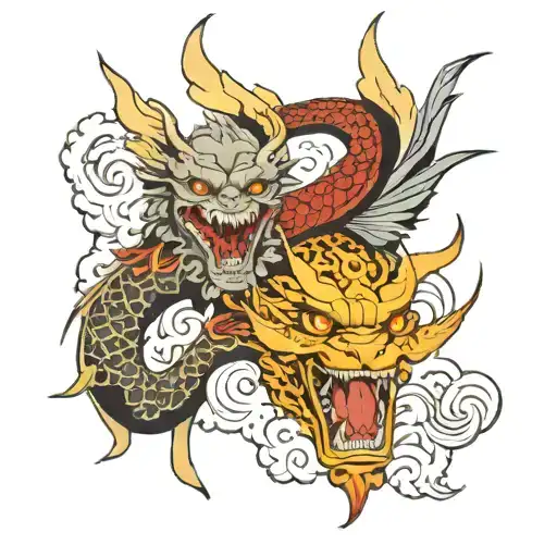 good vs evil tattoo design idea
